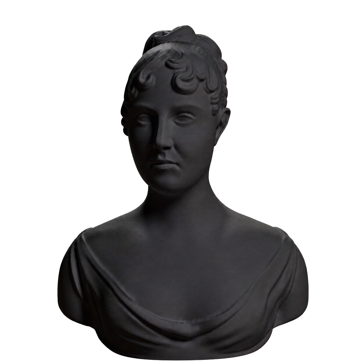 Portrait Bust of Catherine, Princess of Wurtenburg Charcoal Black collectible bust