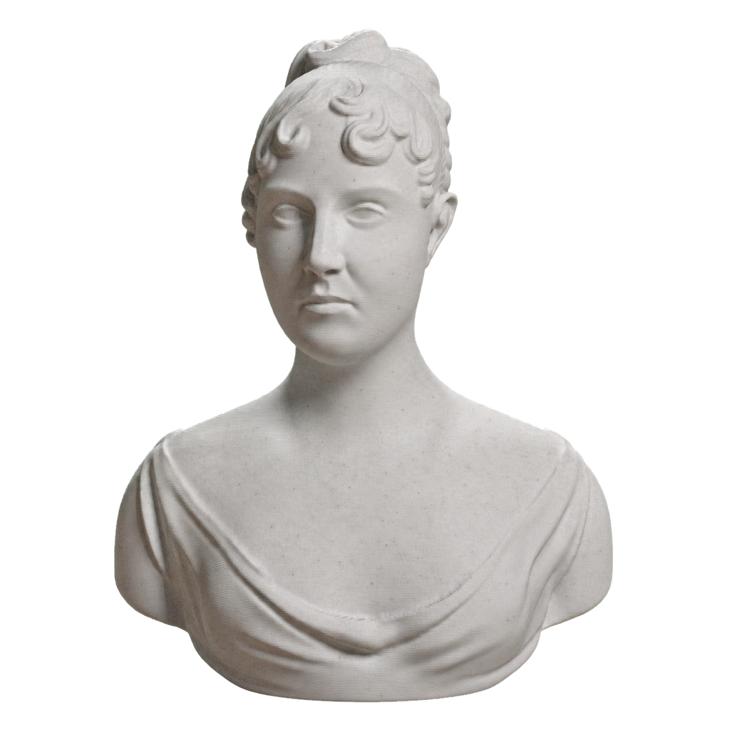 Portrait Bust of Catherine, Princess of Wurtenburg Marble Stone collectible bust