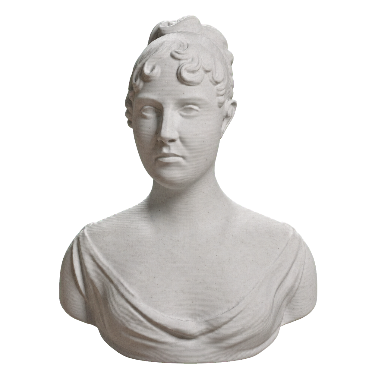 Portrait Bust of Catherine, Princess of Wurtenburg Marble Stone collectible bust