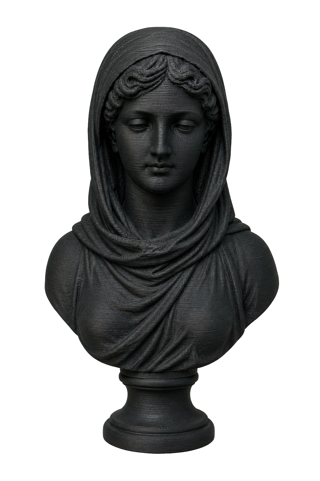 Fantasy Bust of a Veiled Woman (Marguerite Bellanger?) Charcoal Black collectible bust
