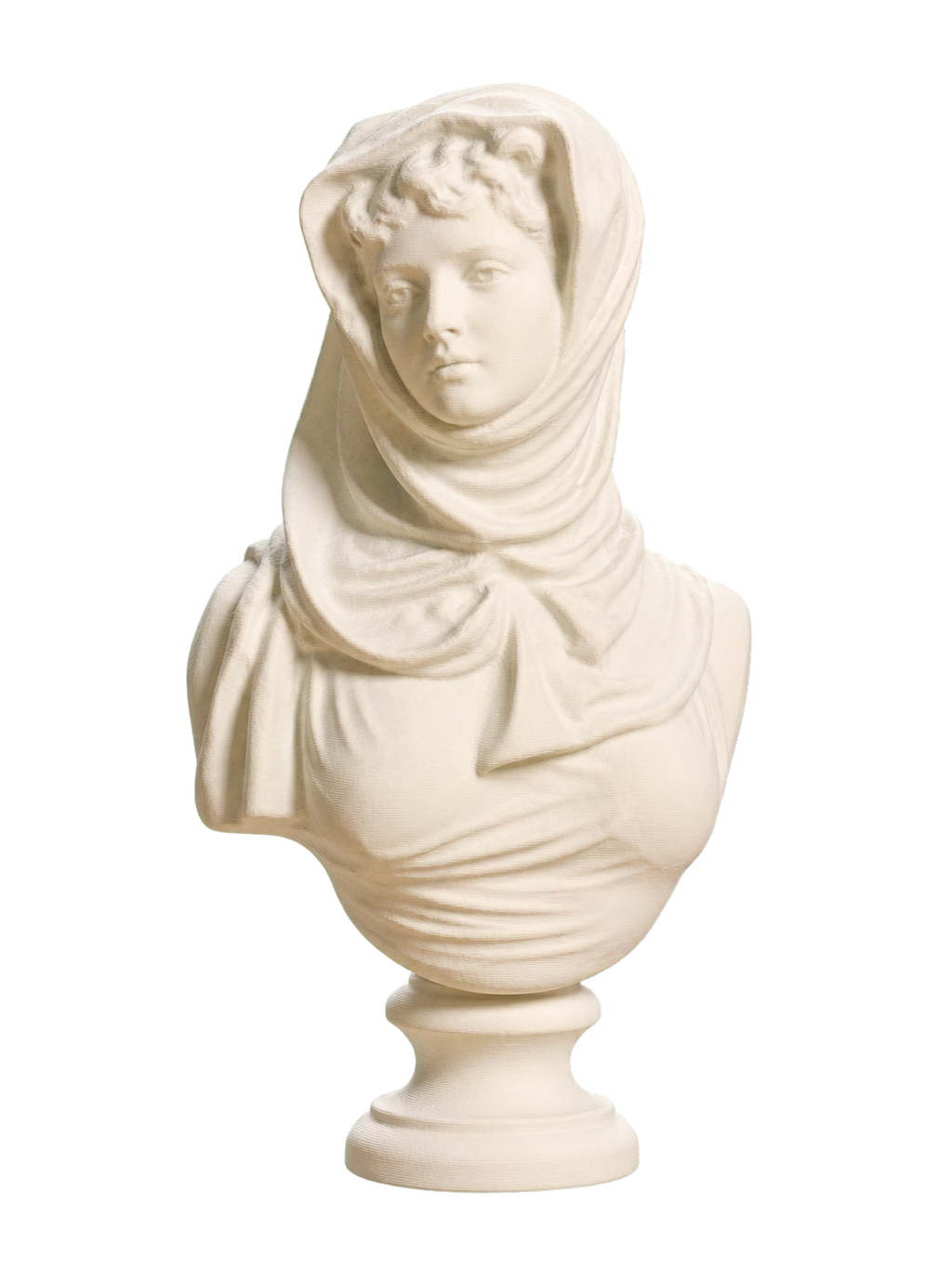Fantasy Bust of a Veiled Woman (Marguerite Bellanger?) Ivory White collectible bust