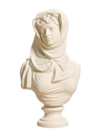 Fantasy Bust of a Veiled Woman (Marguerite Bellanger?) Ivory White collectible bust