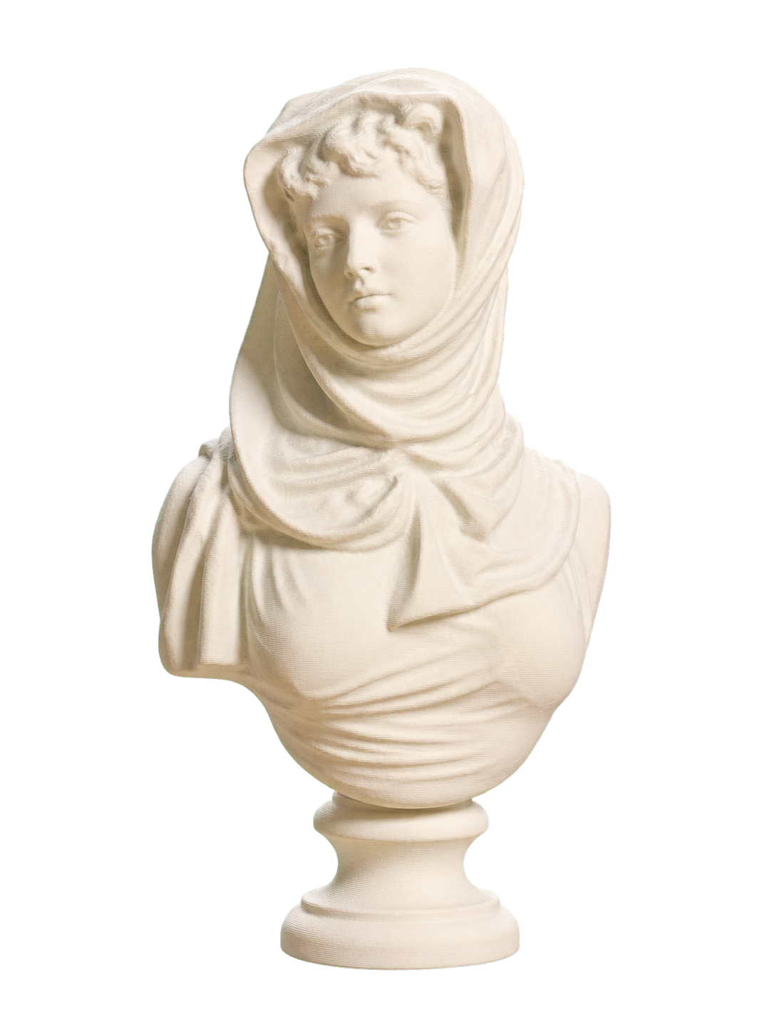 Fantasy Bust of a Veiled Woman (Marguerite Bellanger?) Ivory White collectible bust