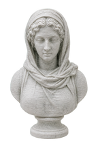 Fantasy Bust of a Veiled Woman (Marguerite Bellanger?) Marble Stone collectible bust