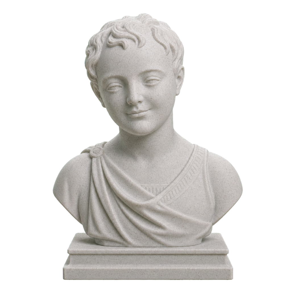 The Young Saint John the Baptist Marble Stone collectible bust