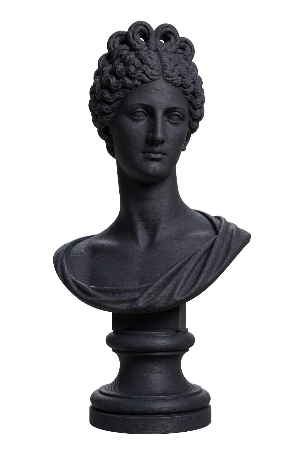 Portrait Bust of a Flavian Woman, The Fonseca Bust Charcoal Black collectible bust