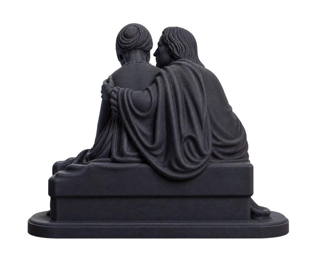 Paolo and Francesca Charcoal Black collectible bust