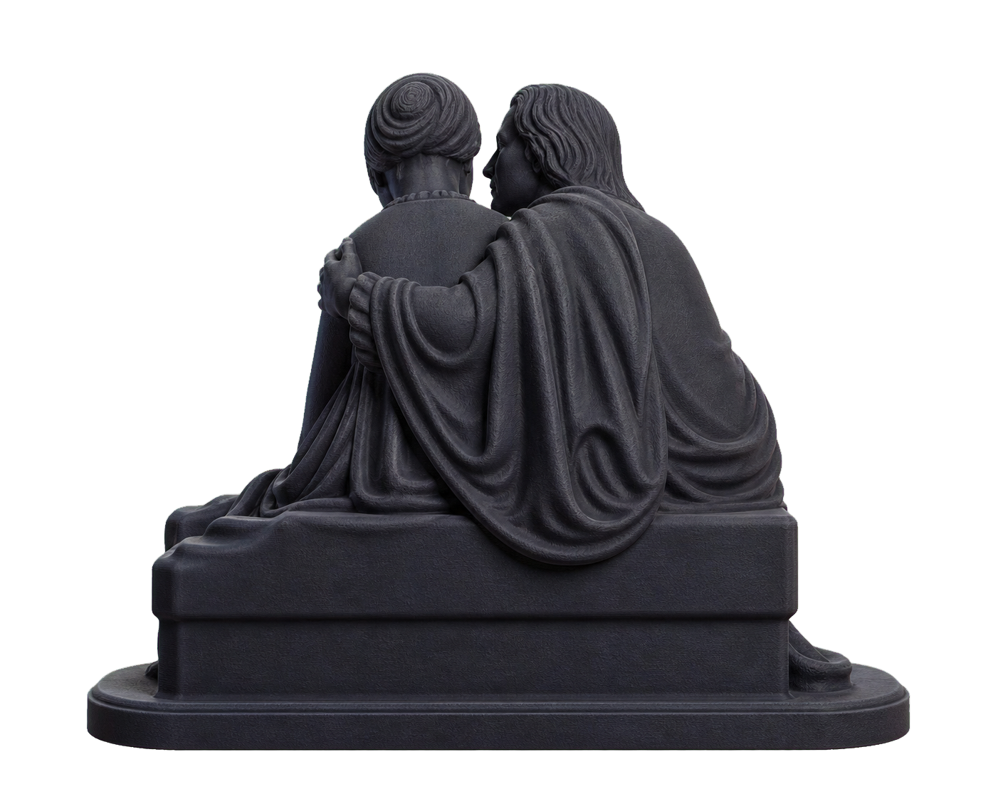 Paolo and Francesca Charcoal Black collectible bust