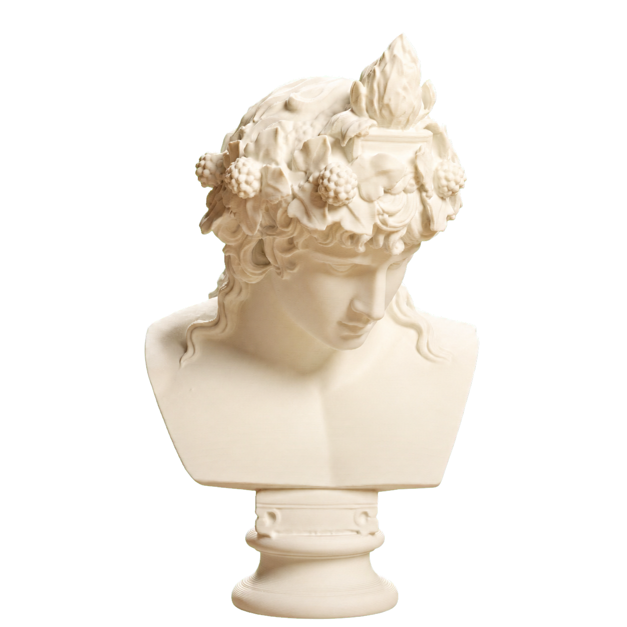 Bust of Antinous as Dionysus Ivory White collectible bust