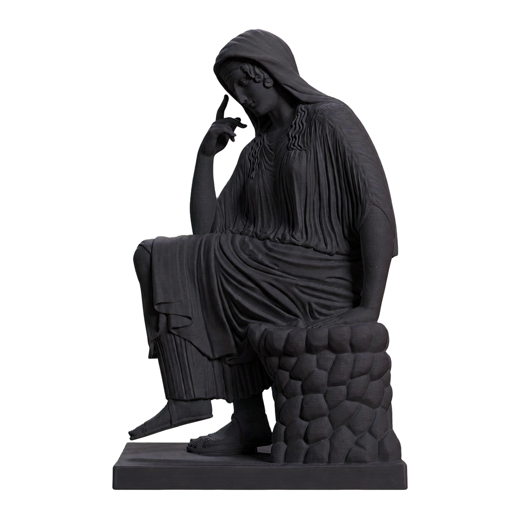 Seated Woman Penelope Charcoal Black collectible bust
