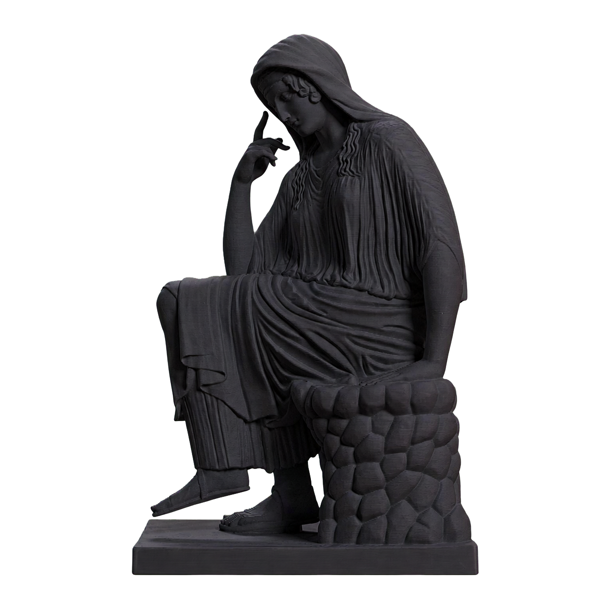 Seated Woman Penelope Charcoal Black collectible bust
