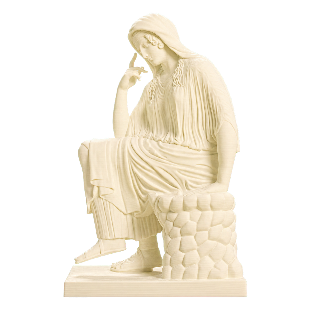 Seated Woman Penelope Ivory White collectible bust