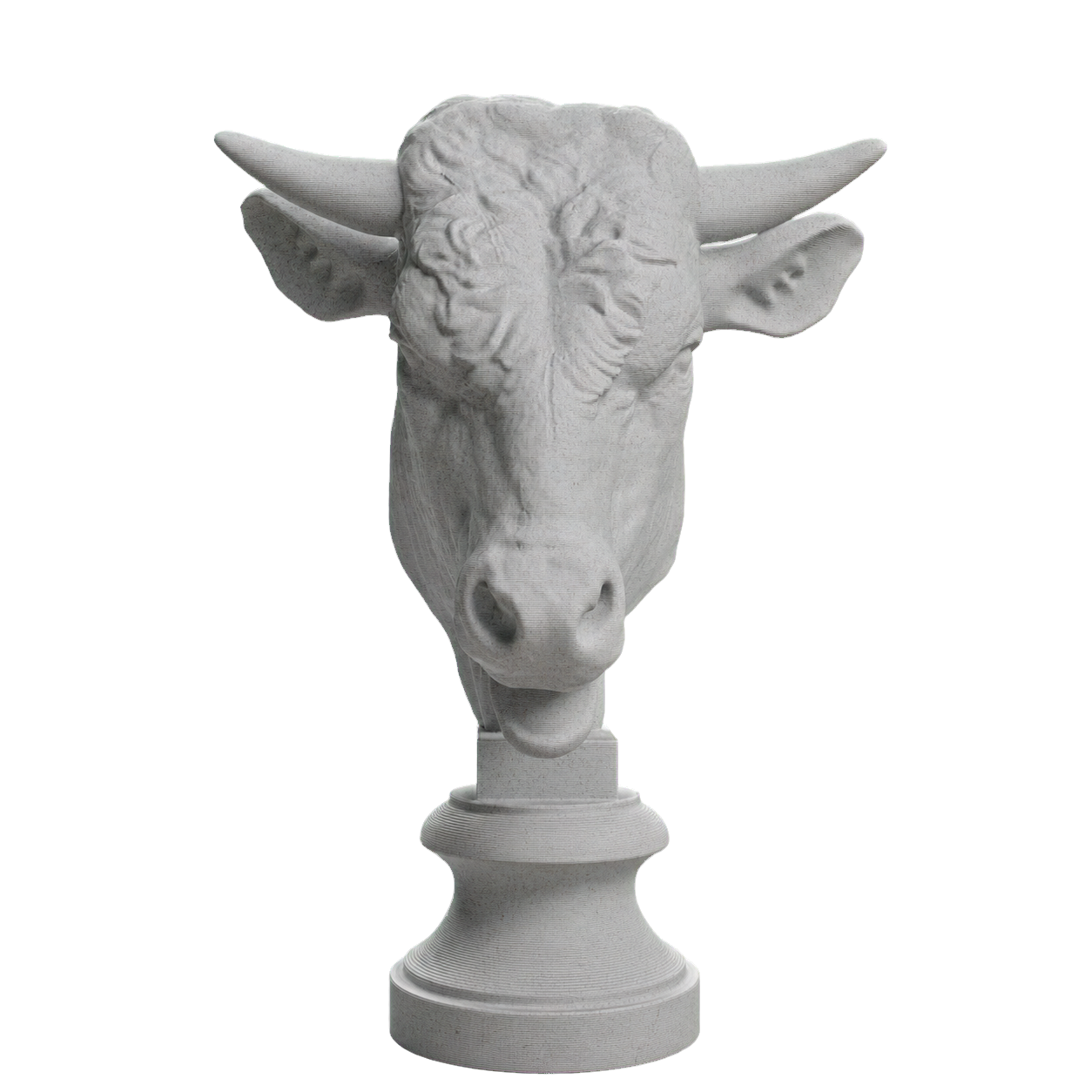 Head of a Bull Marble Stone collectible bust
