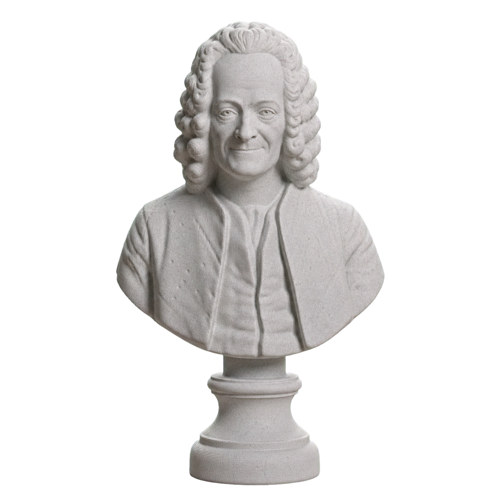 Voltaire Marble Stone collectible bust