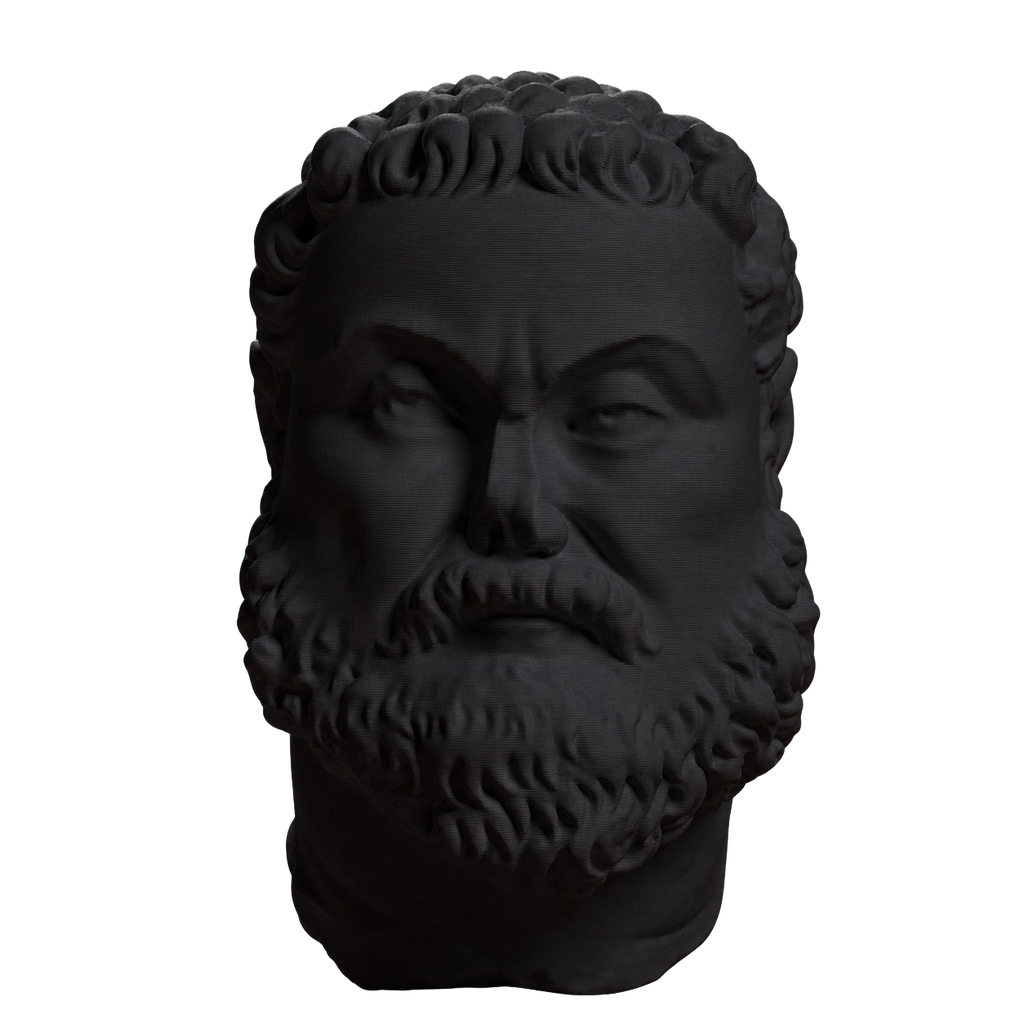 Head of Emperor Maximian Charcoal Black collectible bust