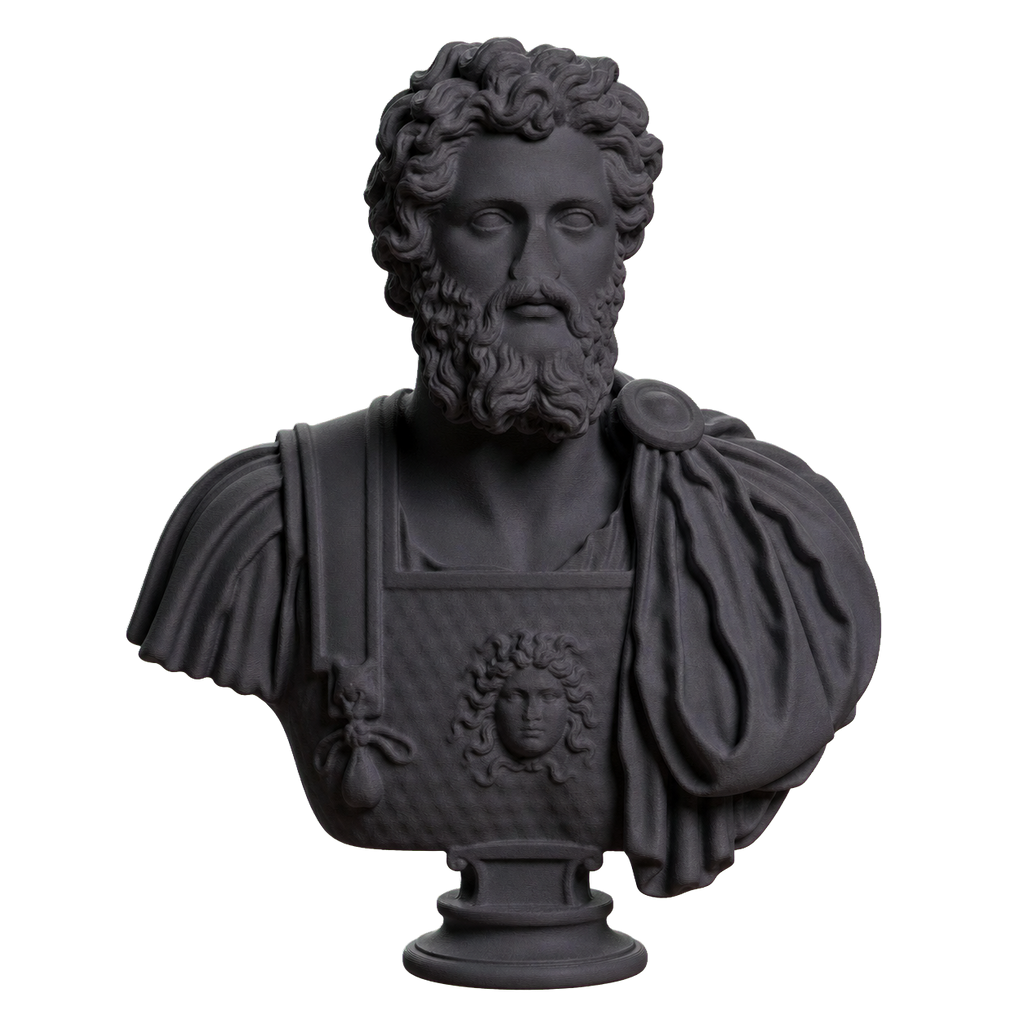 Bust of Septimius Severus Charcoal Black collectible bust