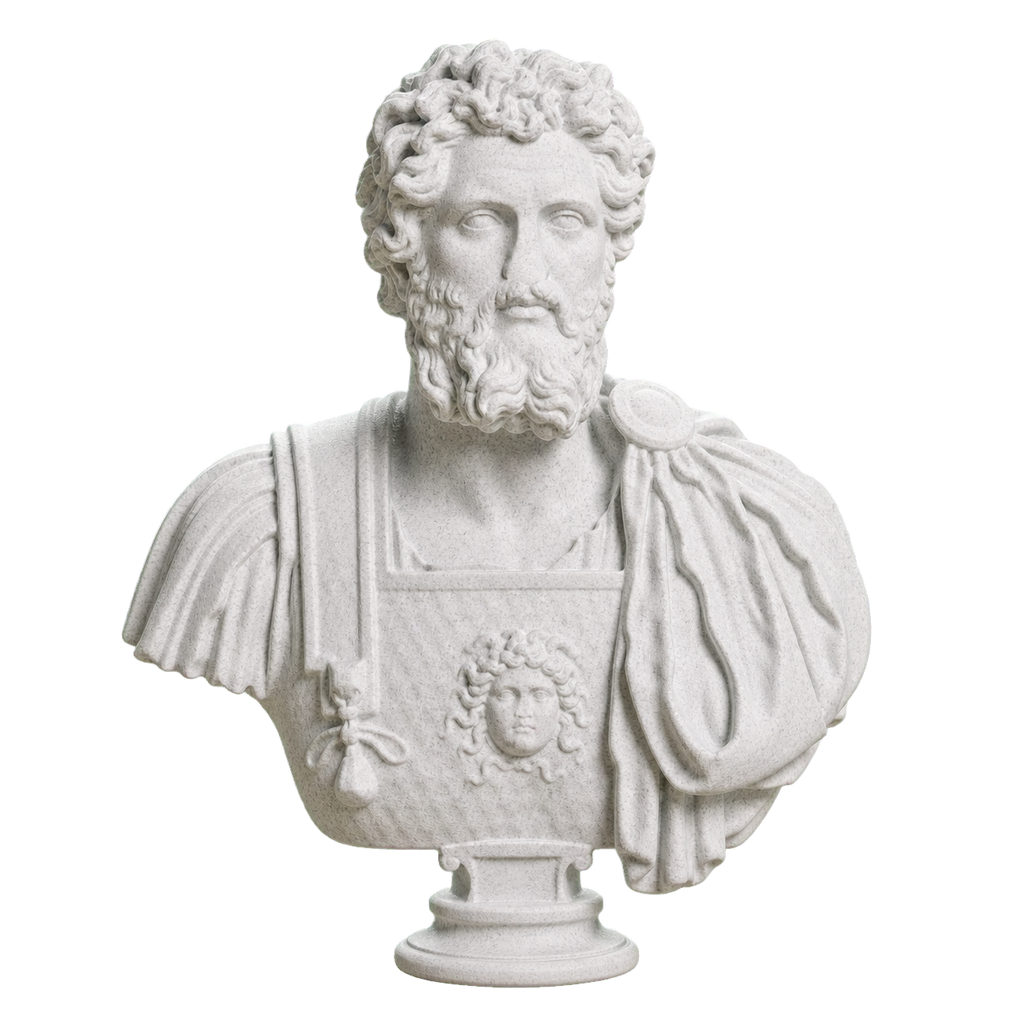 Bust of Septimius Severus Marble Stone collectible bust