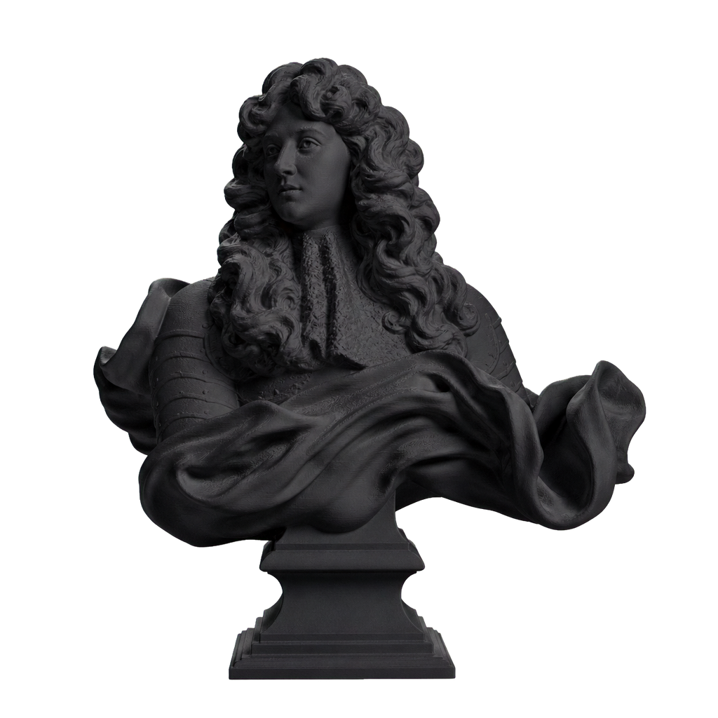 Louis XIV Charcoal Black collectible bust