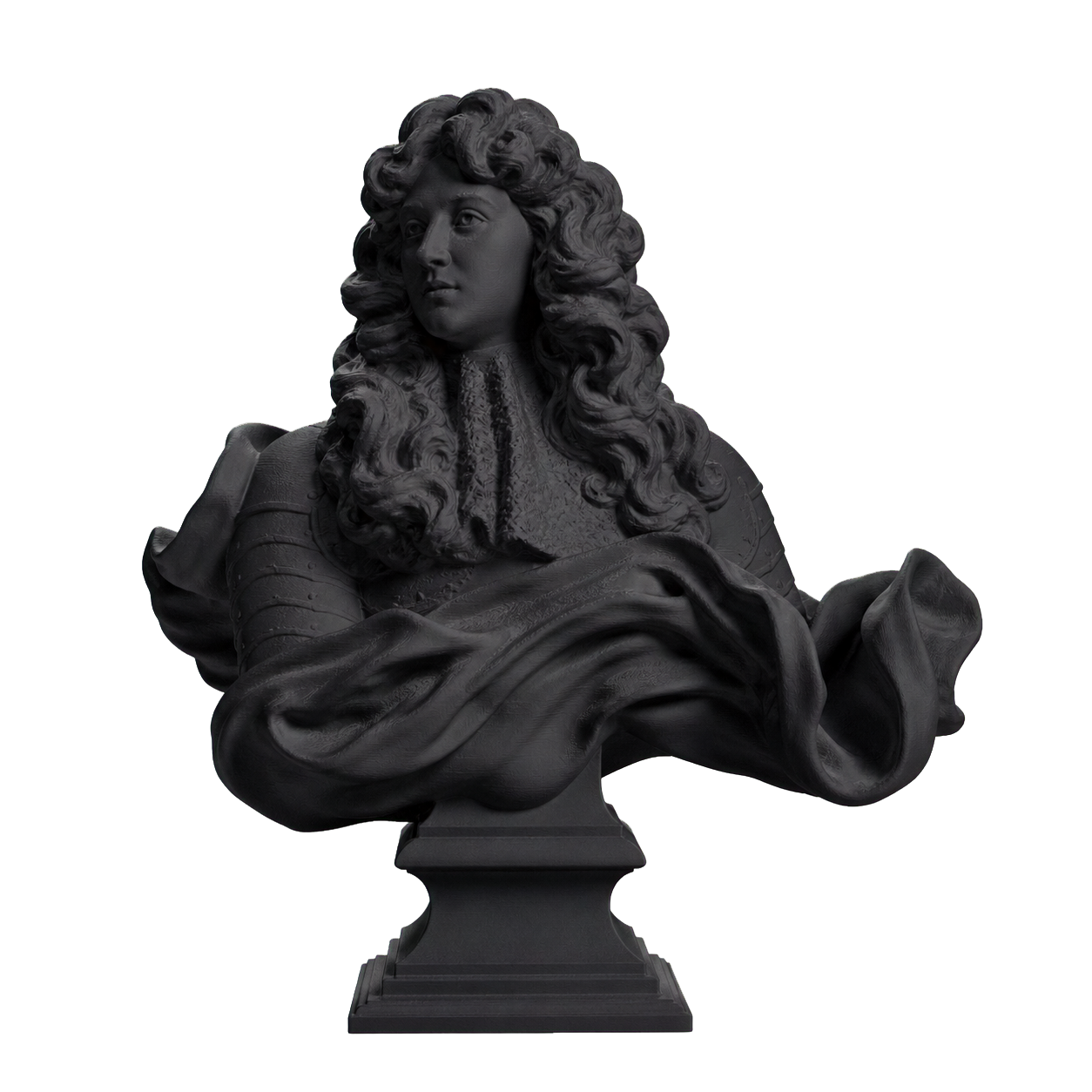 Louis XIV Charcoal Black collectible bust