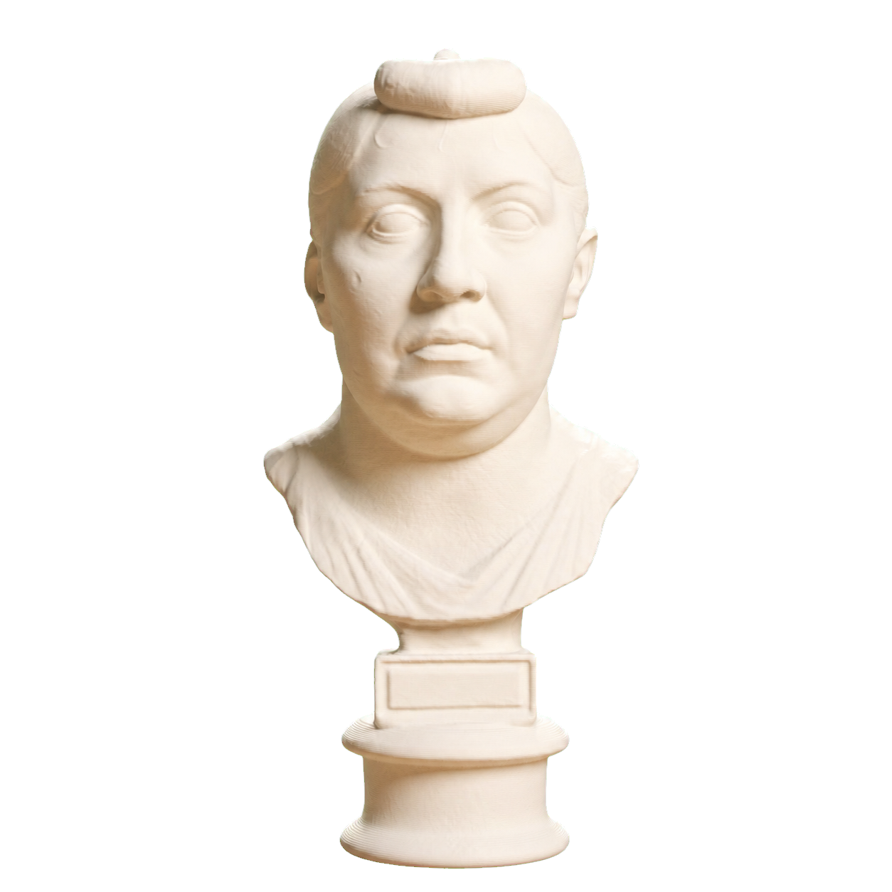 Bust of an elderly Roman woman Ivory White collectible bust