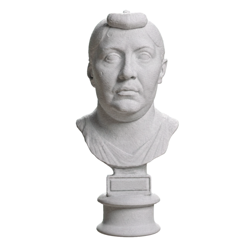 Bust of an elderly Roman woman Marble Stone collectible bust