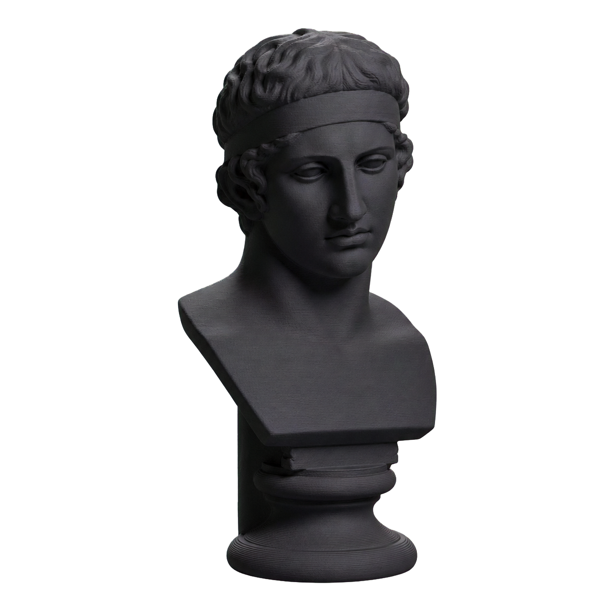 Bust of The Diadumenos type Charcoal Black collectible bust