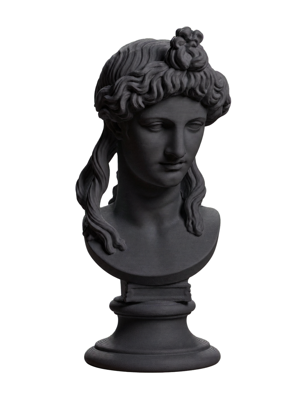 Head of a Woman or Apollo Charcoal Black collectible bust