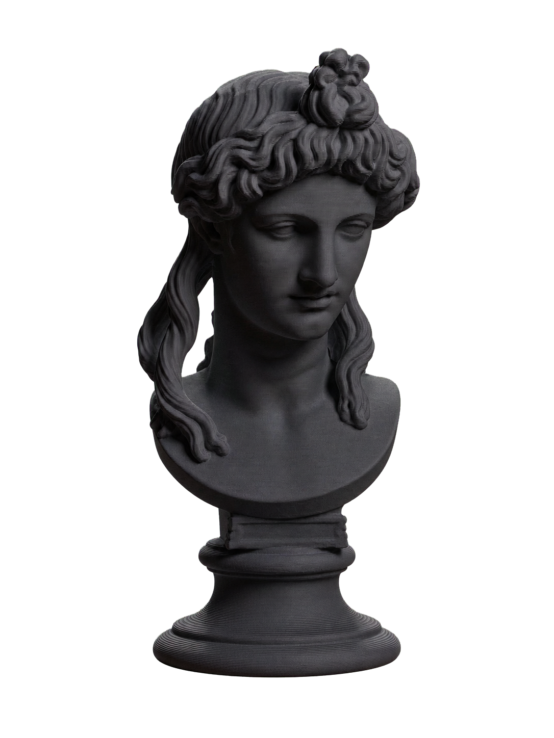 Head of a Woman or Apollo Charcoal Black collectible bust