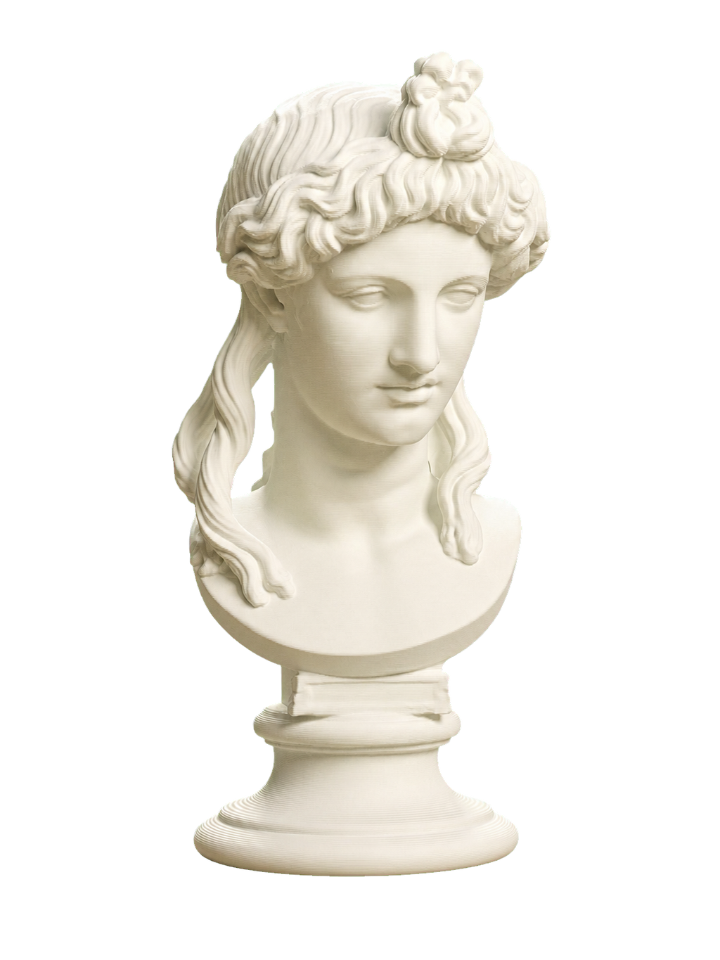 Head of a Woman or Apollo Ivory White collectible bust
