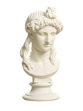 Head of a Woman or Apollo Ivory White collectible bust
