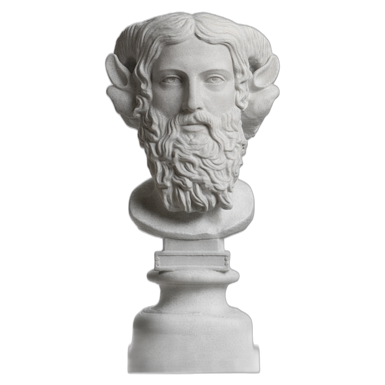 Zeus Ammon Marble Stone collectible bust
