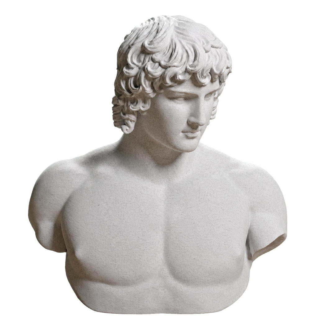 Portrait of Antinous Marble Stone collectible bust