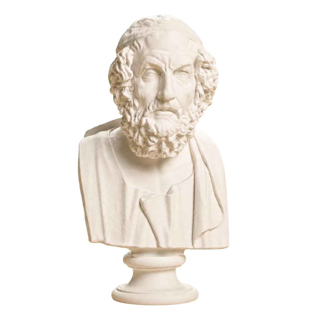 Portrait of Homer Blind type Ivory White collectible bust