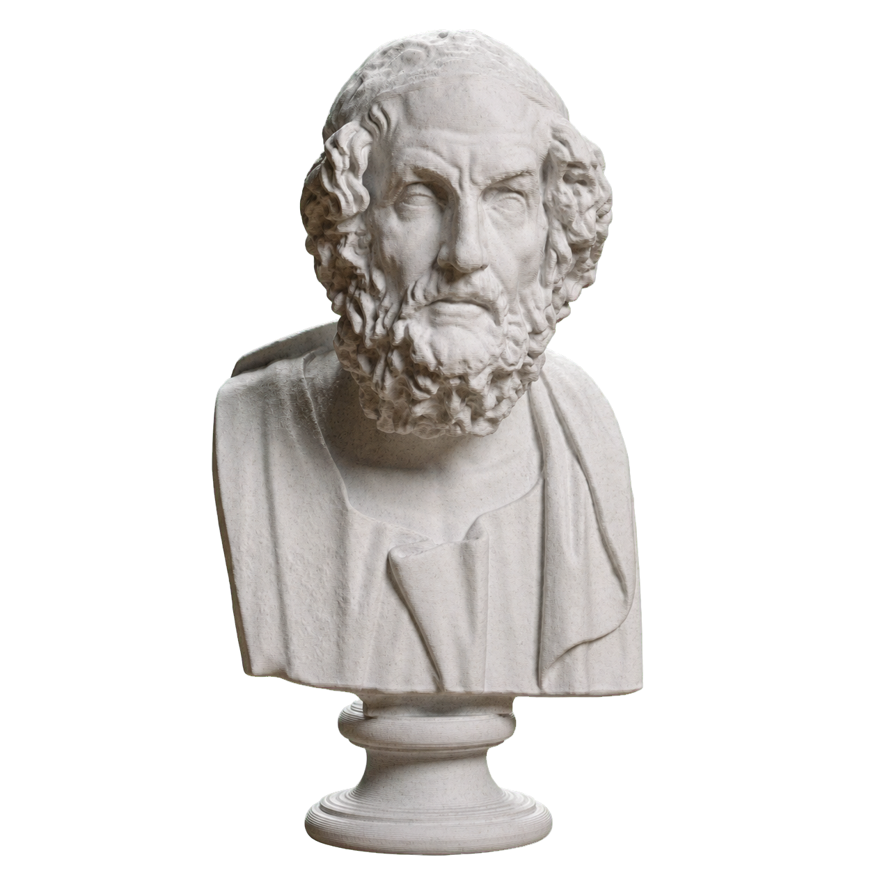 Portrait of Homer Blind type Marble Stone collectible bust