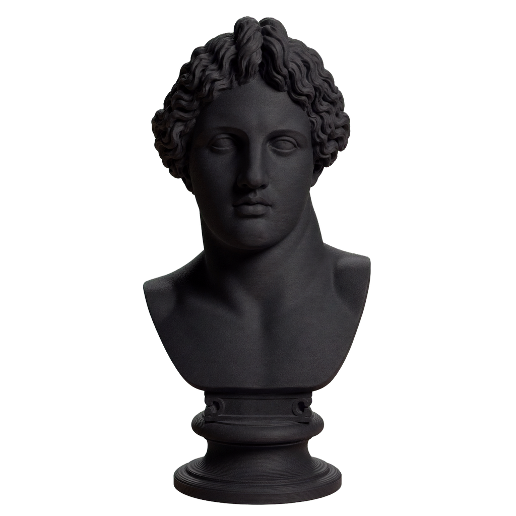Bust of the Apollo Lykeios Charcoal Black collectible bust