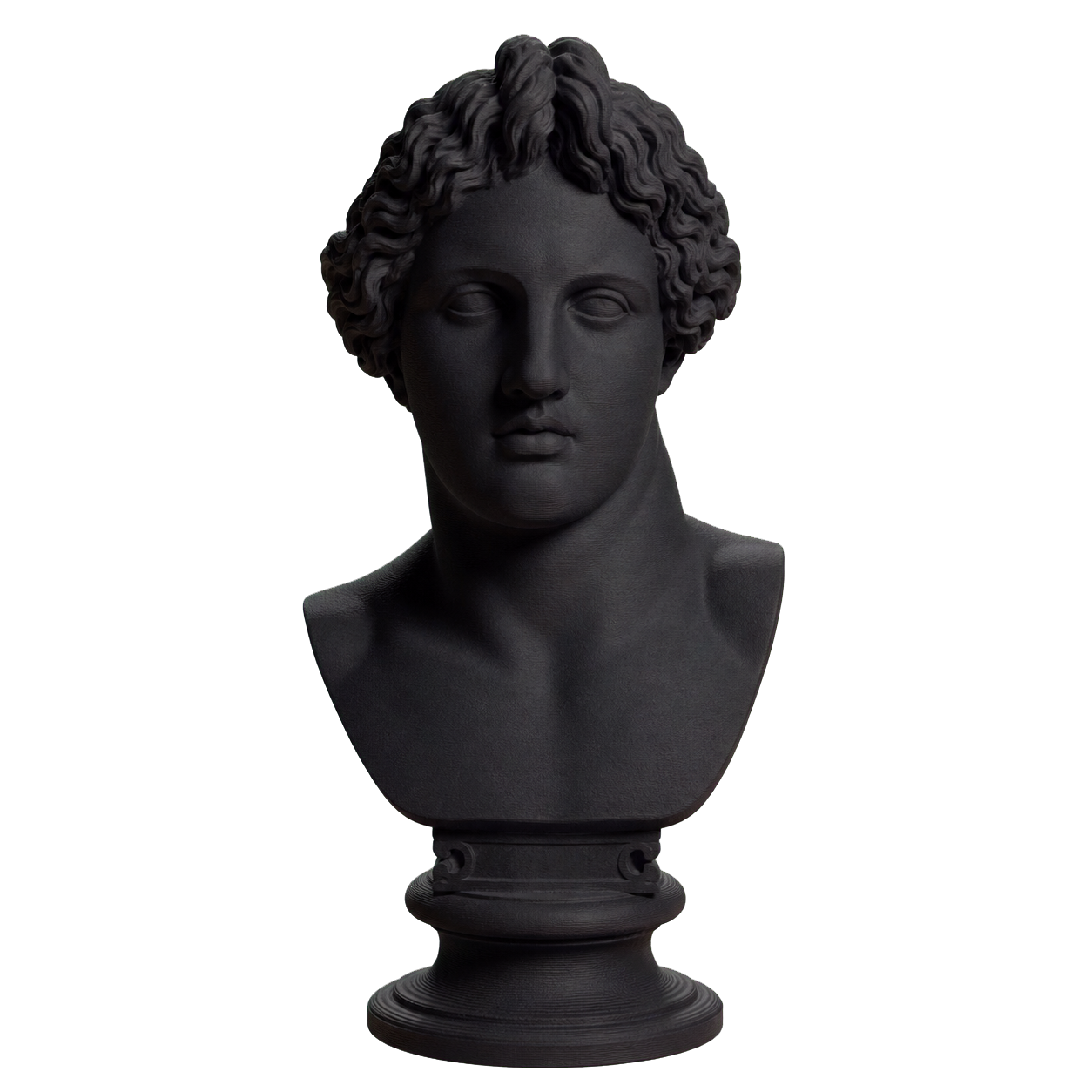 Bust of the Apollo Lykeios Charcoal Black collectible bust