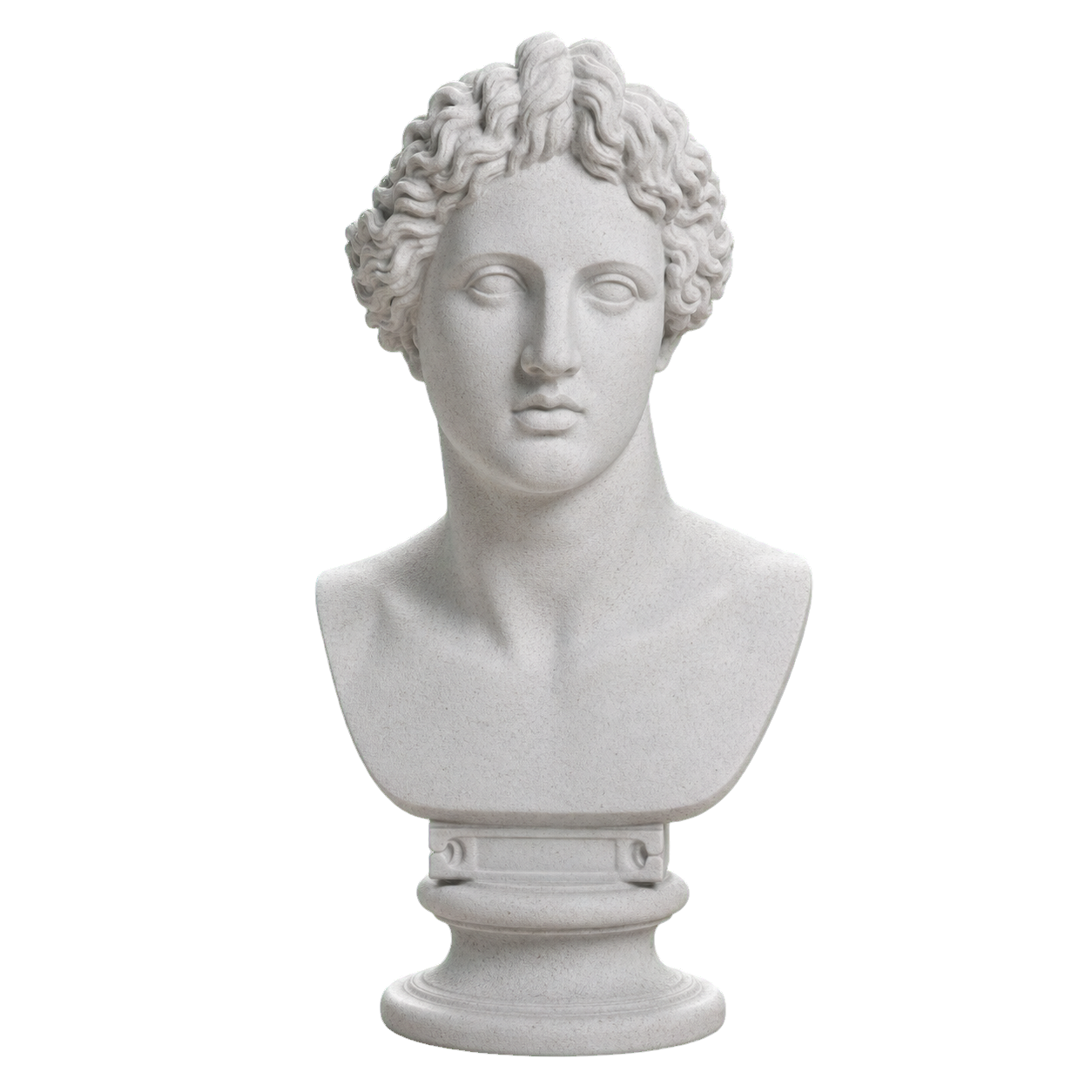 Bust of the Apollo Lykeios Marble Stone collectible bust