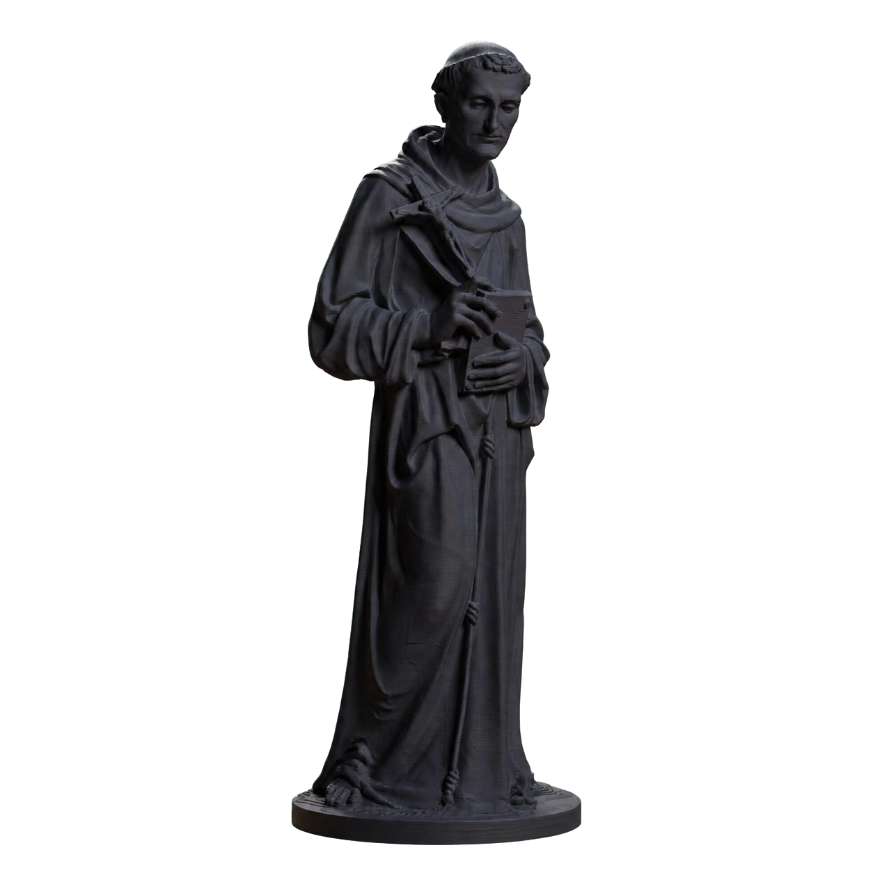 St Francis of Assisi Charcoal Black collectible bust