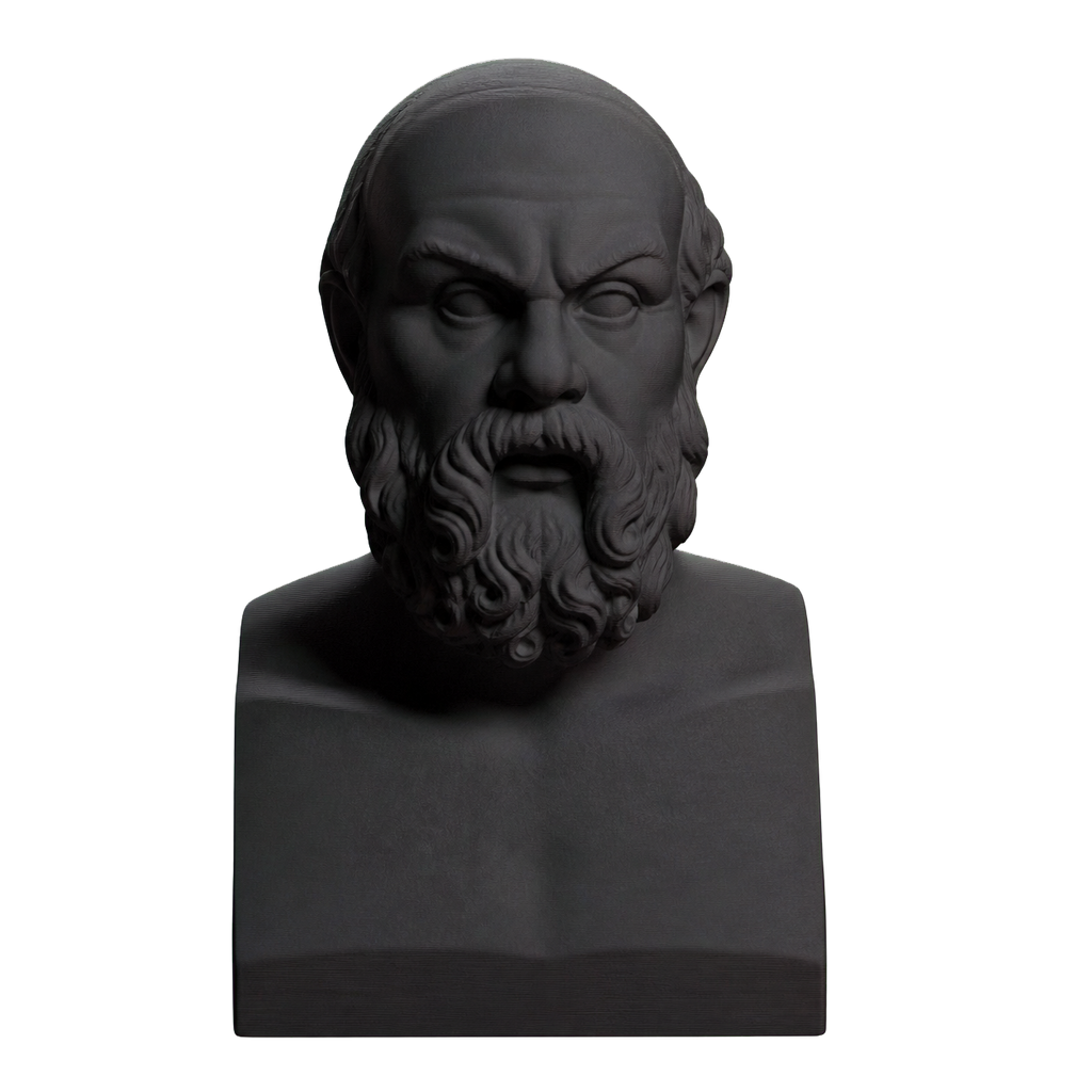 Portrait of Socrates Charcoal Black collectible bust