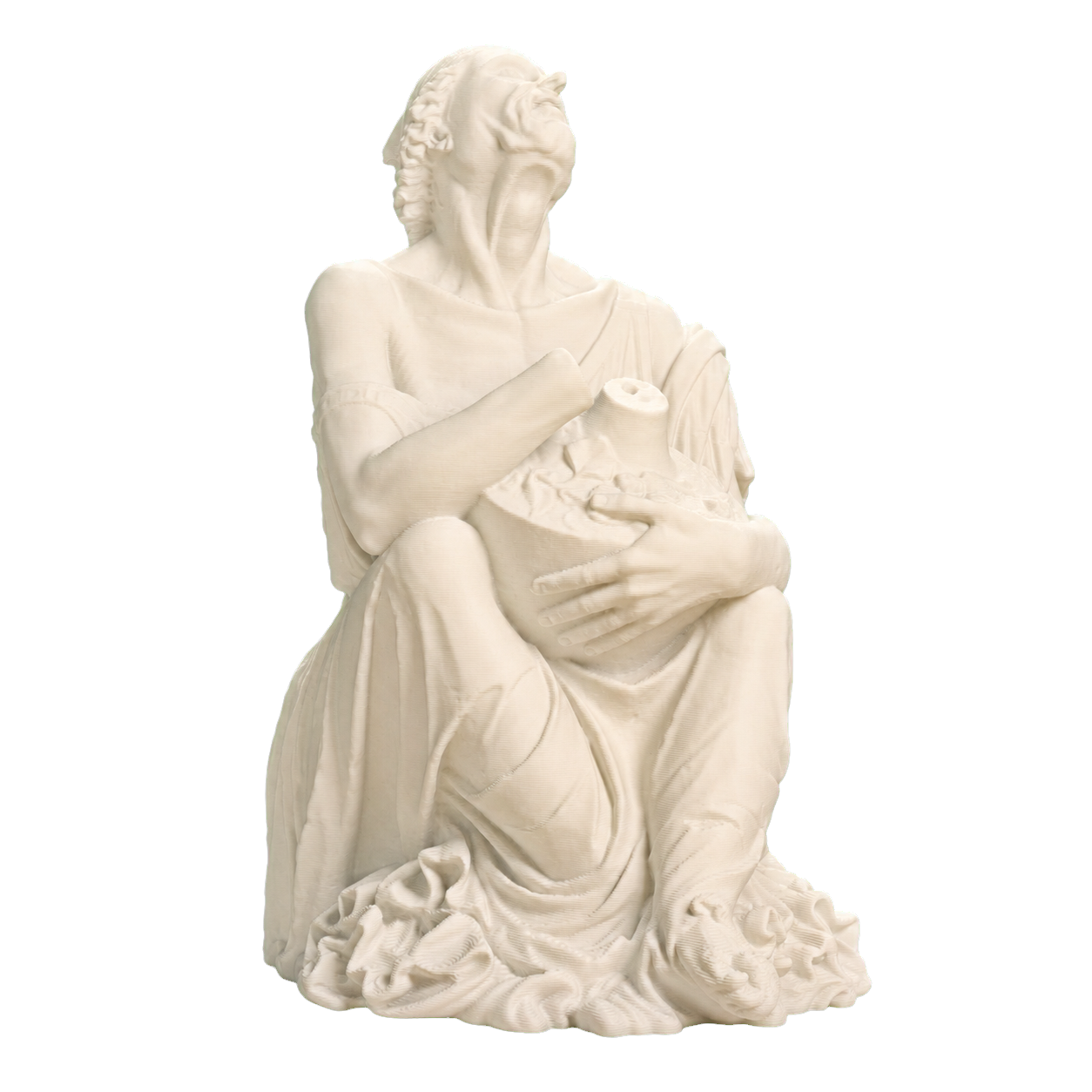The Old Drunkard Ivory White collectible bust