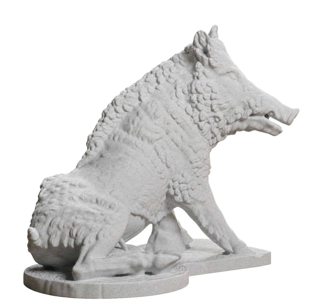 The Wild Boar Porcellino Marble Stone collectible bust