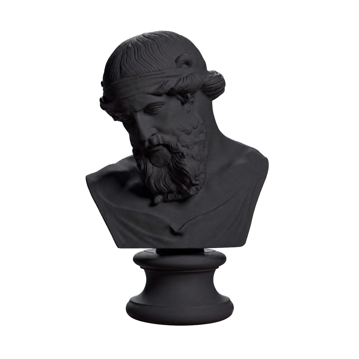 Bust of Dionysus Priapus Plato or Poseidon Charcoal Black collectible bust