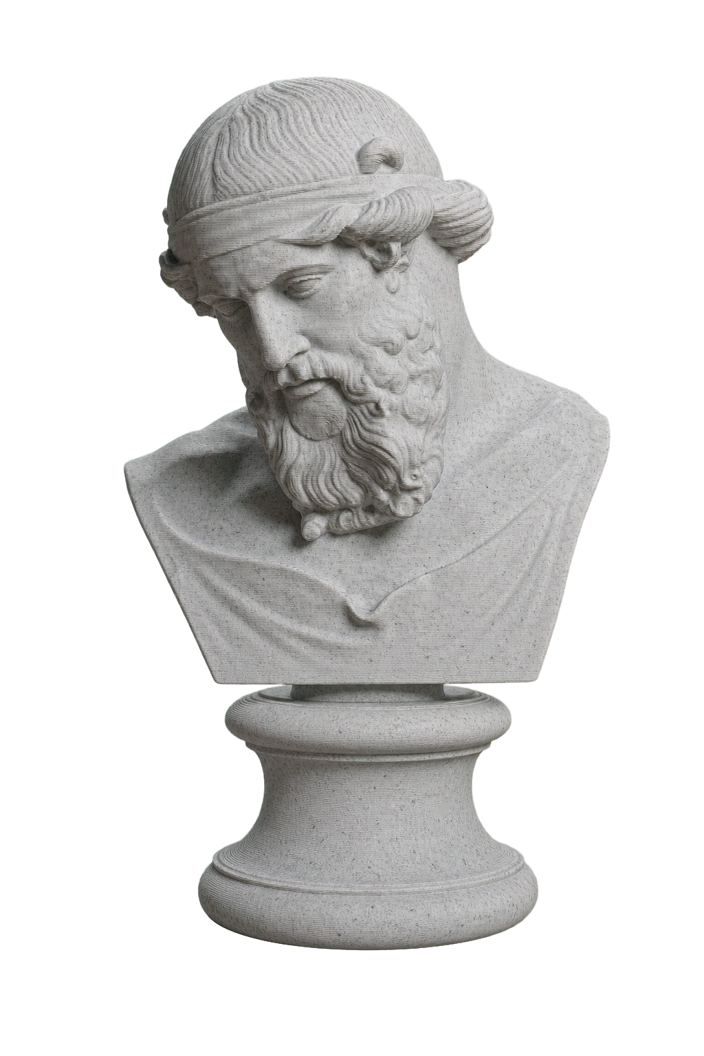 Bust of Dionysus Priapus Plato or Poseidon Marble Stone collectible bust