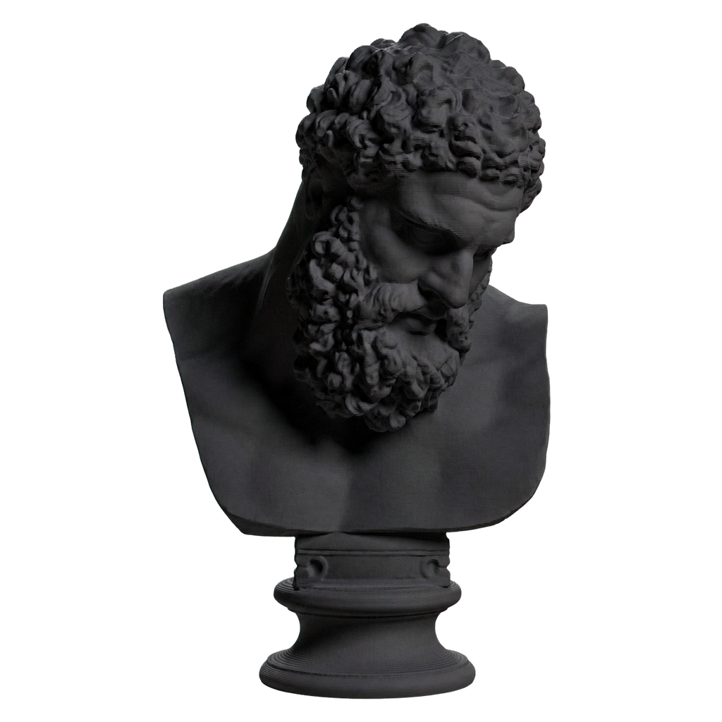 Bust of the Farnese Hercules Charcoal Black collectible bust