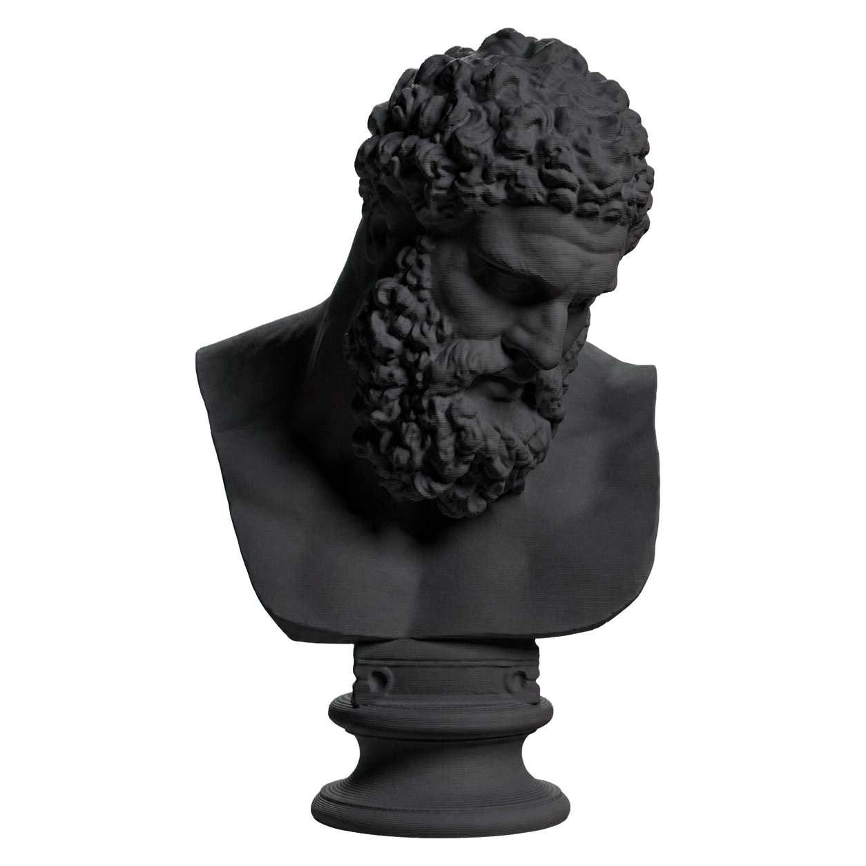 Bust of the Farnese Hercules Charcoal Black collectible bust