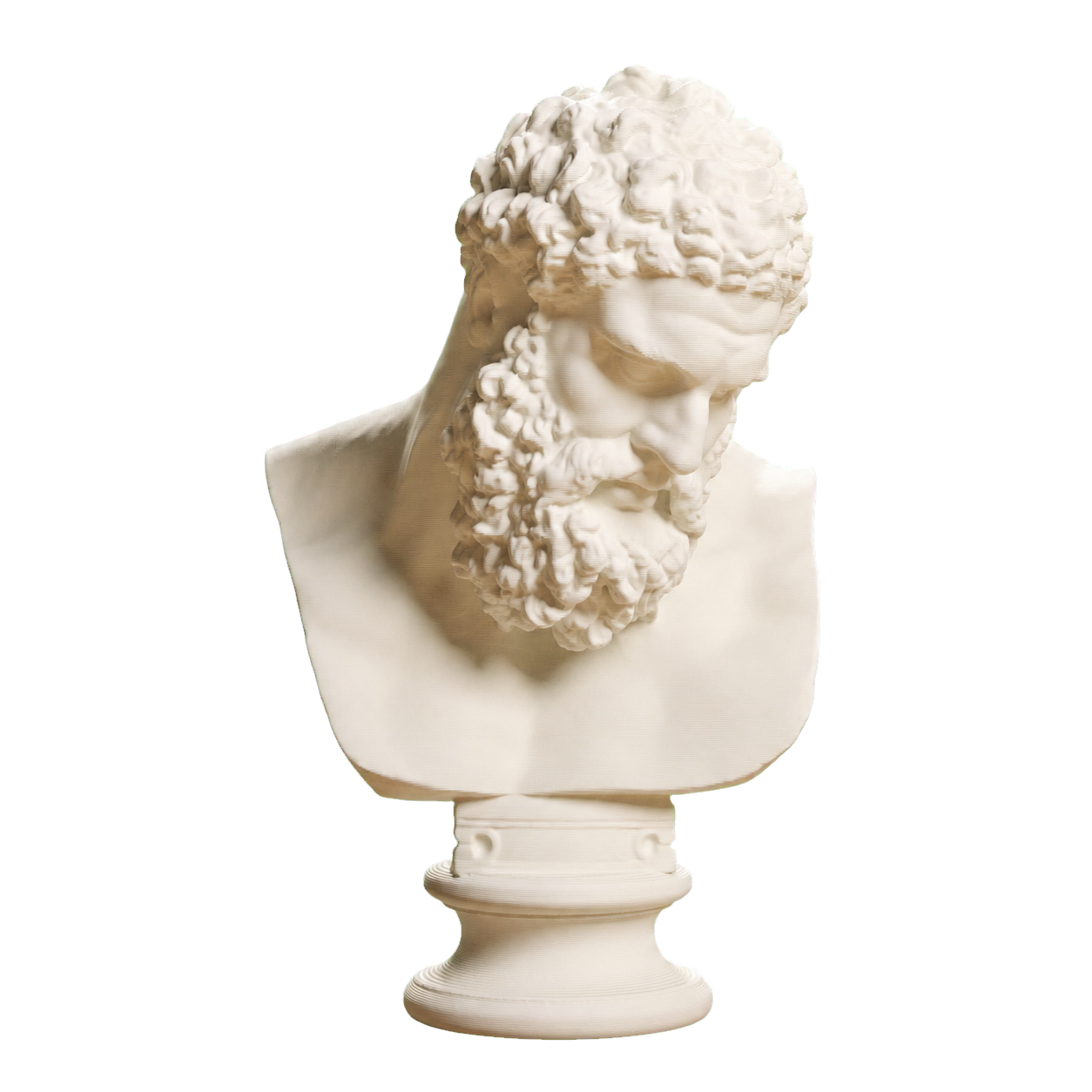 Bust of the Farnese Hercules Ivory White collectible bust