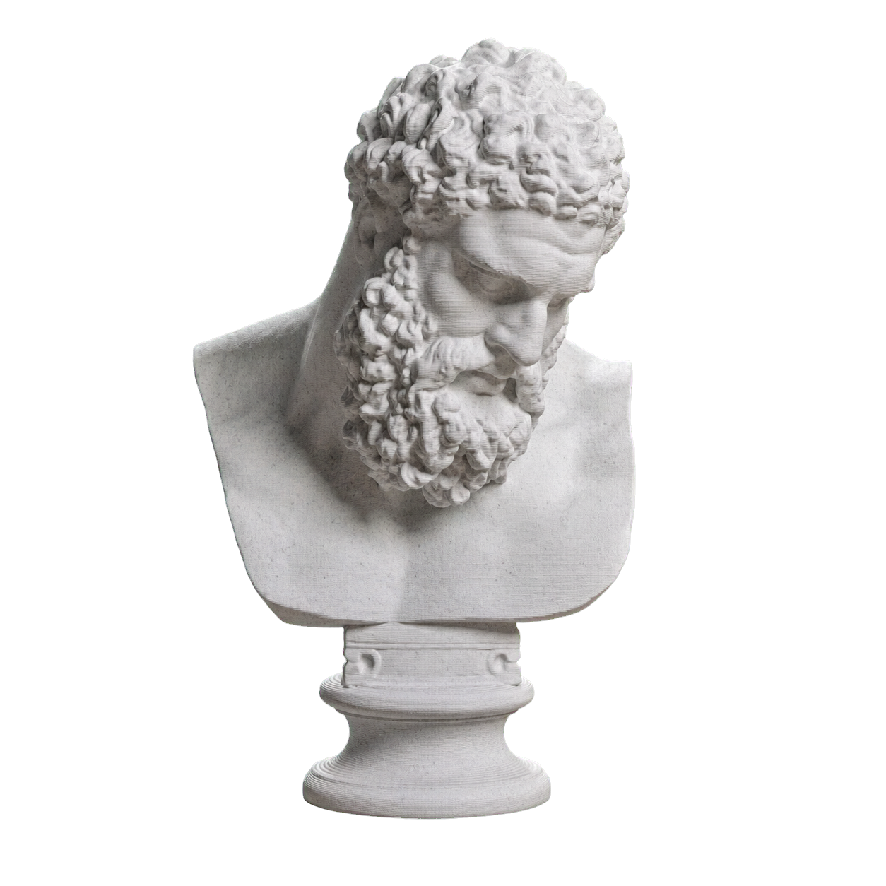 Bust of the Farnese Hercules Marble Stone collectible bust