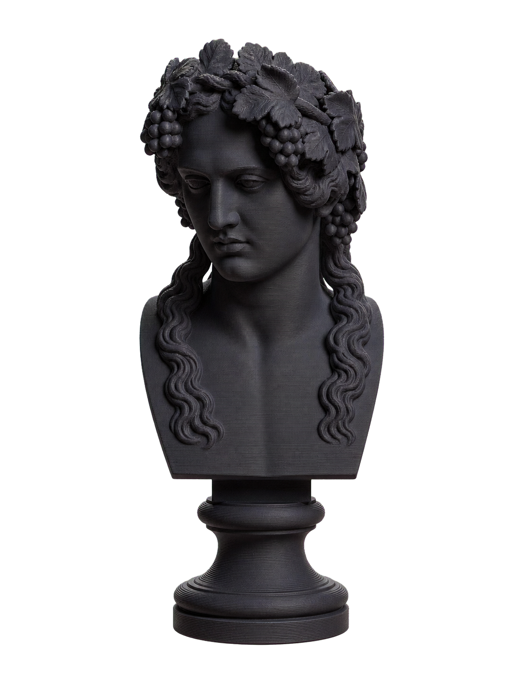 Head of Bacchus Charcoal Black collectible bust