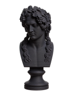 Head of Bacchus Charcoal Black collectible bust