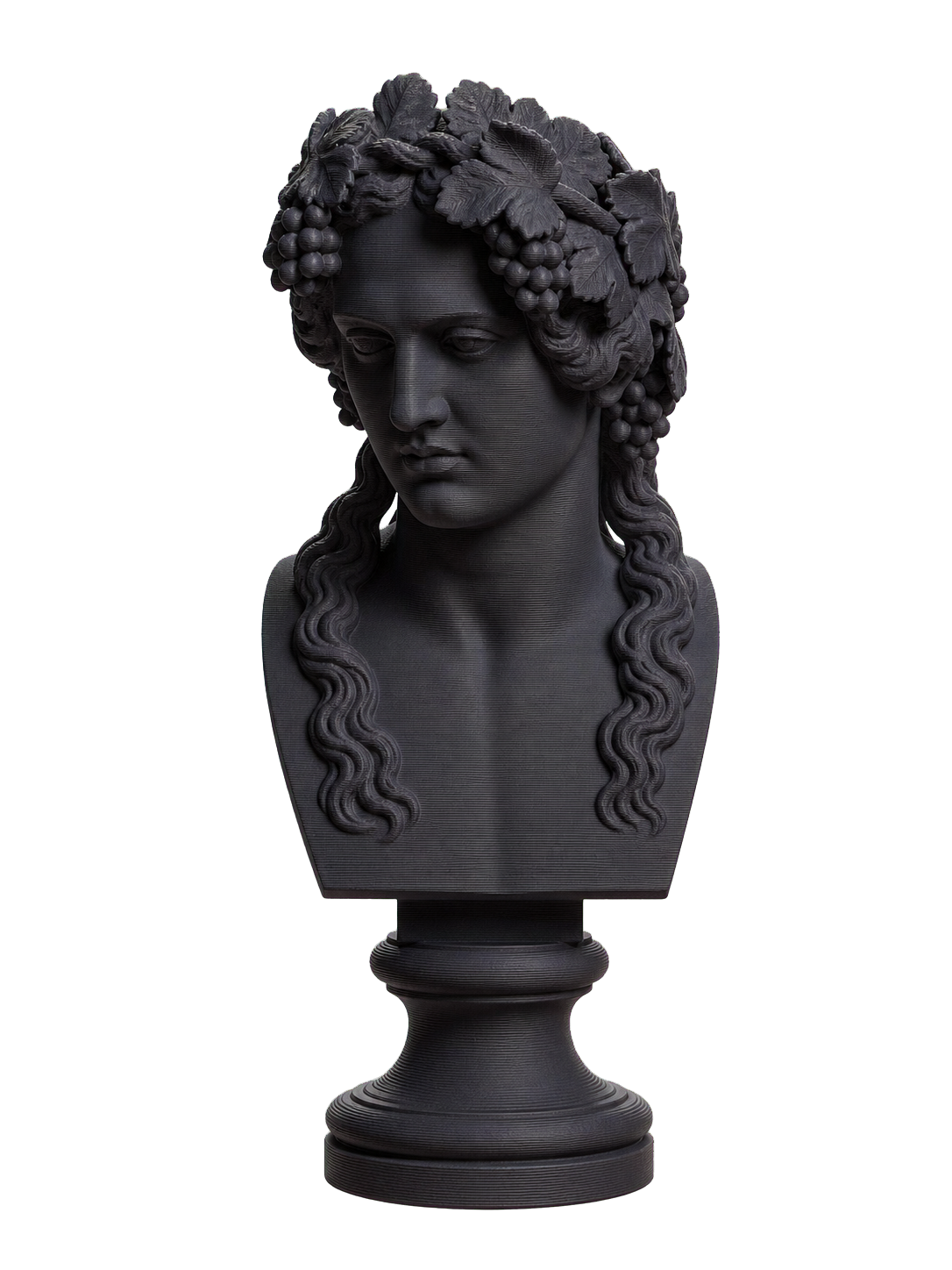 Head of Bacchus Charcoal Black collectible bust